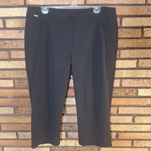 n'vo by Lanctôt Size 12 Black Ponte Cropped Pants